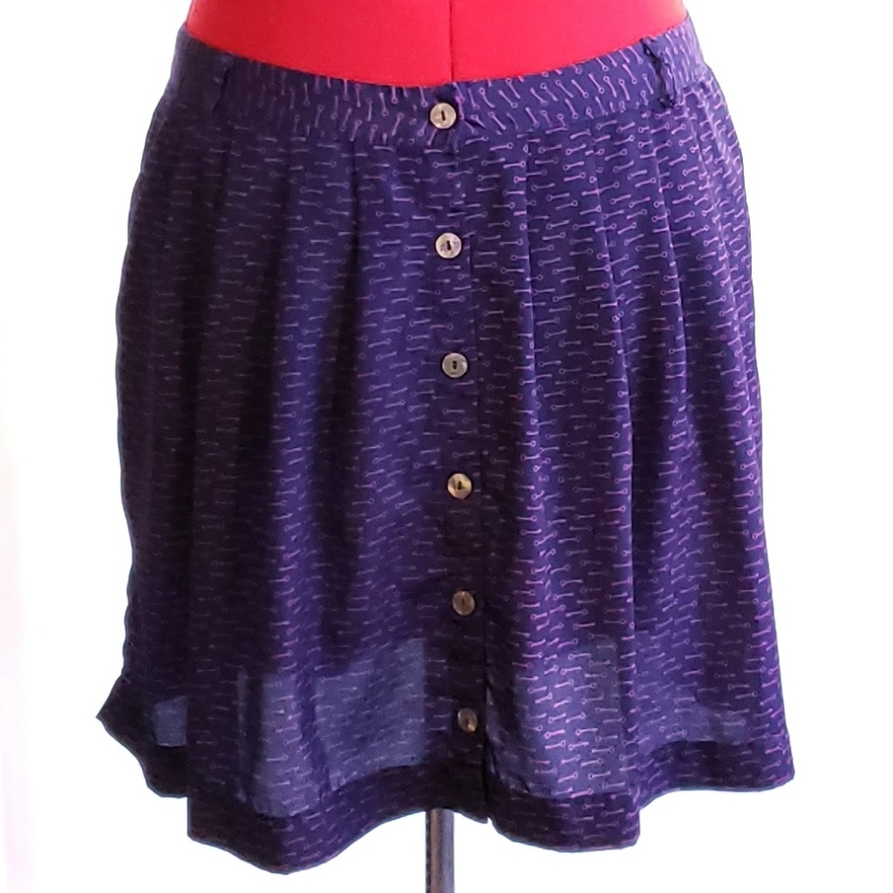 Target Xhilaration Key Print Buttoned Skirt - XXL